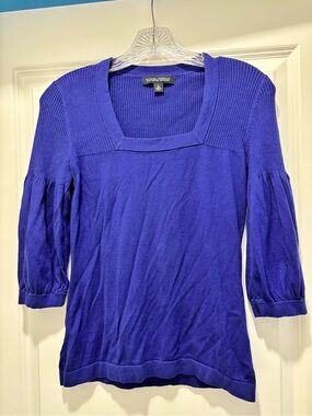 Banana Republic Royal Blue Ribbed Crewneck Sweater